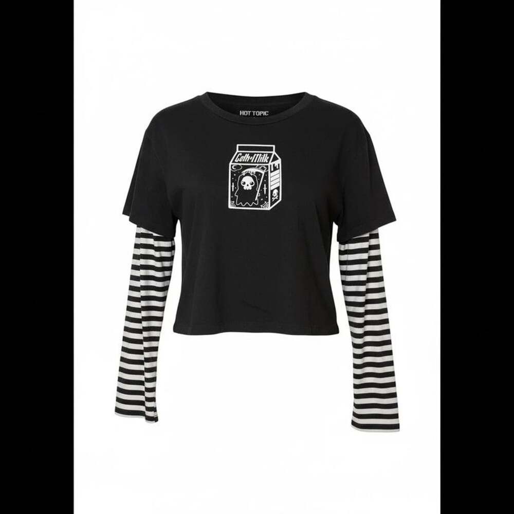 Goth Milk Cropped T Shirt